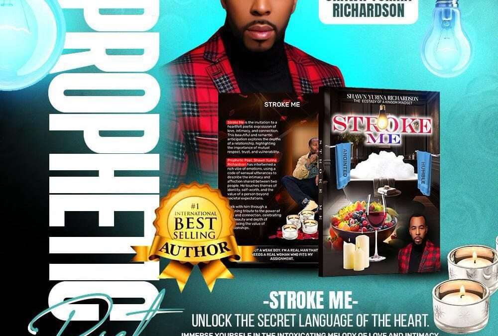 “Stroke Me” book by The Prophetic Poet – a bold and emotional collection of Christian poetry focused on healing, faith, pain, and personal transformation.