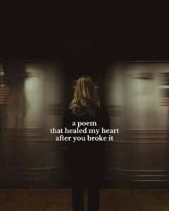 Healing after heartbreak poetry book open with pen and paper symbol of self-discovery