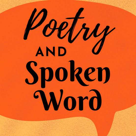 Spoken word poetry self-expression performance on stage